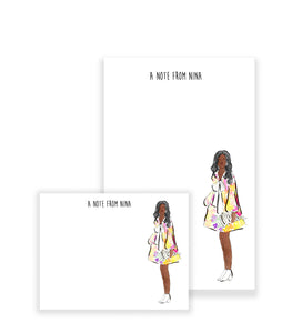 60's Fashion Girl Personalized Stationery Desk Set