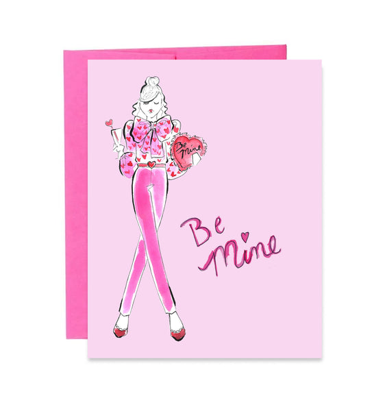 Be Mine Happy Valentine's Day Girl Card