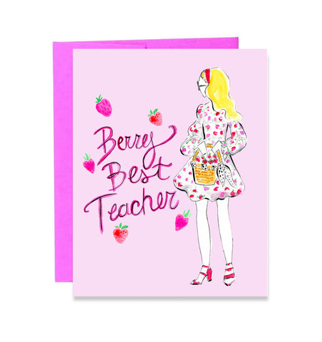 Berry Best Teacher Greeting Card