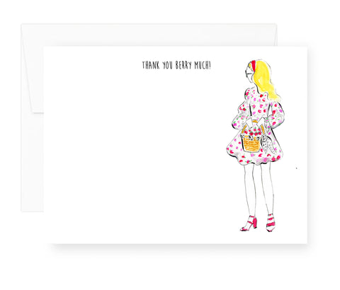 Thank You Berry Much Note Card Set {Ready to Ship}