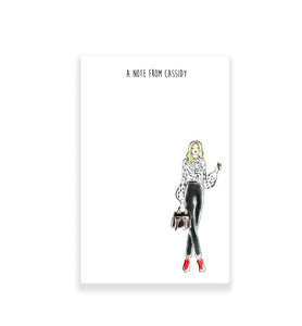 Bow Blouse Fashion Girl Notepad