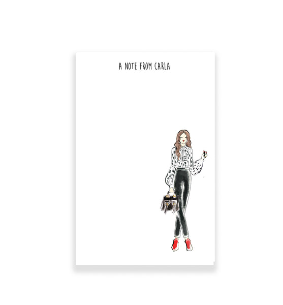 Bow Blouse Fashion Girl Notepad