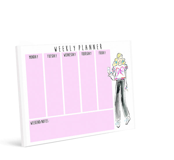 Bow Sweater + Black Jeans Girl Weekly Planner