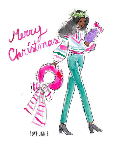 Pre-Order Christmas Card - Merry Christmas Decorating