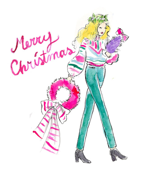 Pre-Order Christmas Card - Merry Christmas Decorating