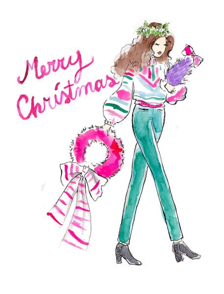 Pre-Order Christmas Card - Merry Christmas Decorating