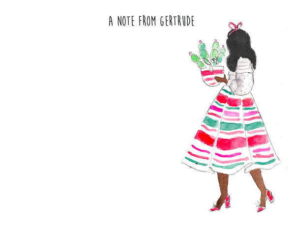 Christmas Cactus Girl Personalized Stationery