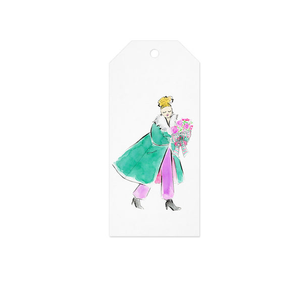 Christmas Bouquet Girl Gift Tag