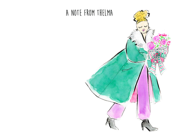 Christmas Bouquet Girl Personalized Stationery