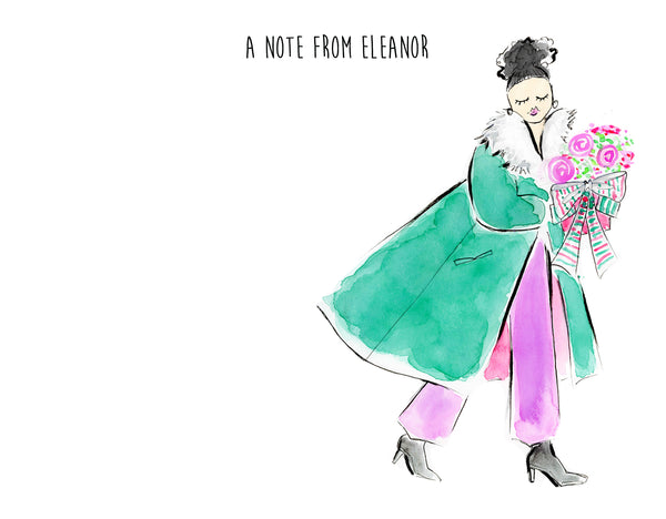 Christmas Bouquet Girl Personalized Stationery