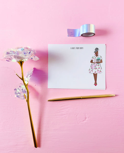 Garden Girl Personalized Stationery Desk Set