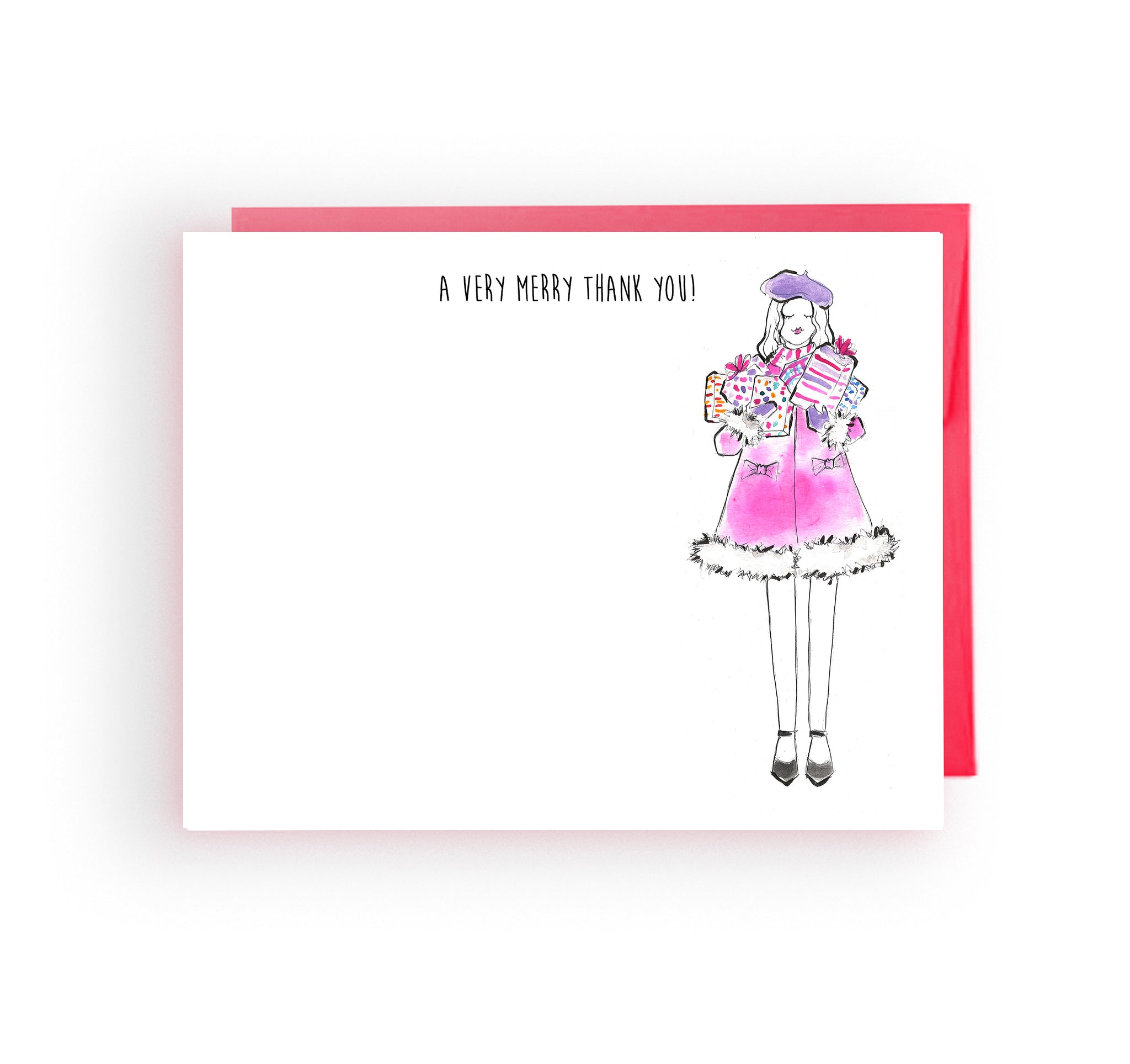 Pre-order Holiday Cards - Thank You Carrying Presents