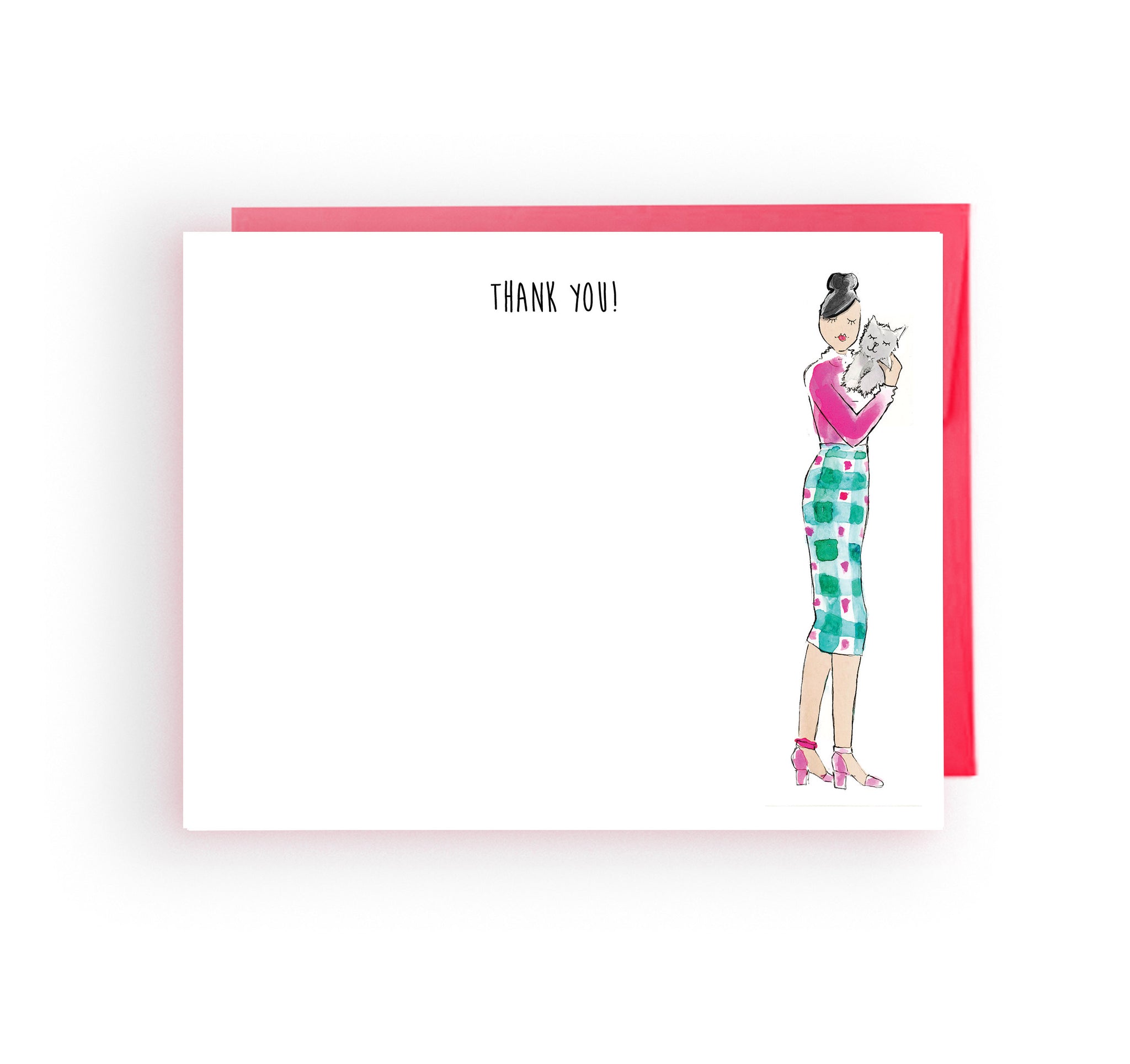 Pre-order Holiday Cards - Thank You Kitty Girl