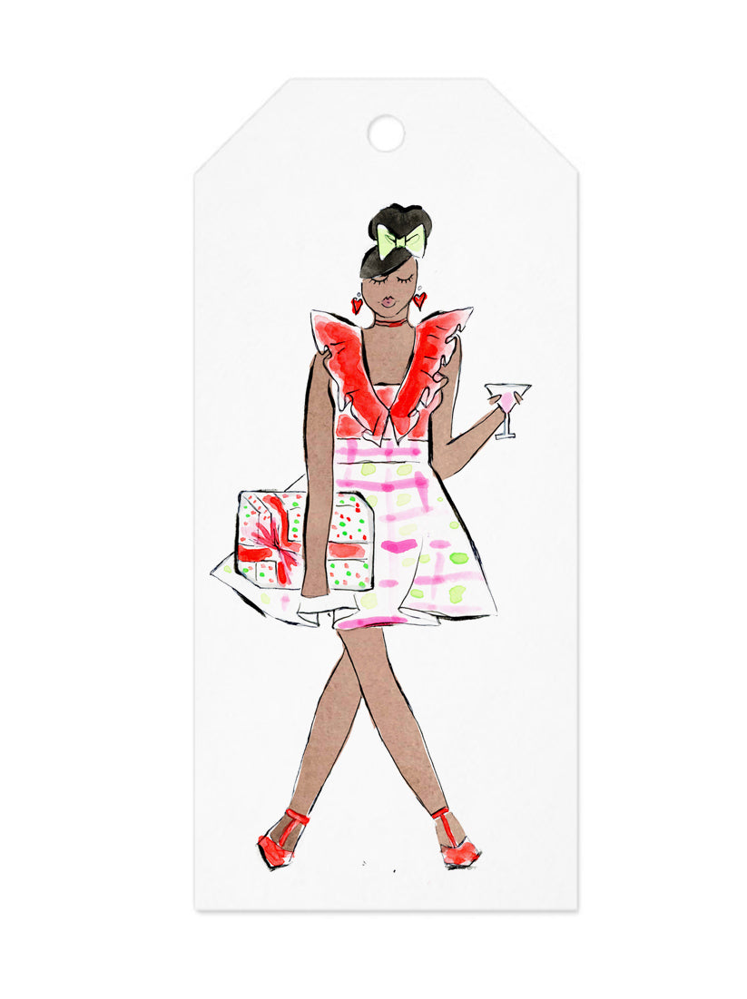 Christmas Cosmo Girl Gift Tag