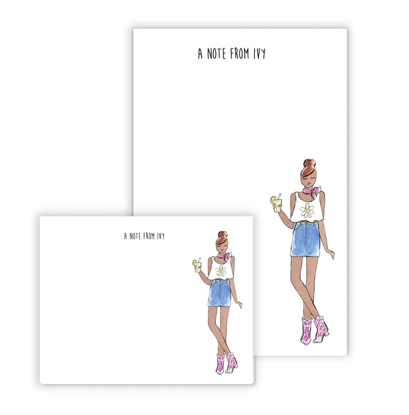 Country Babe Personalized Stationery Desk Set