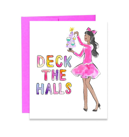 Pre-Order Christmas Card - Deck the Halls with Lavender Tree