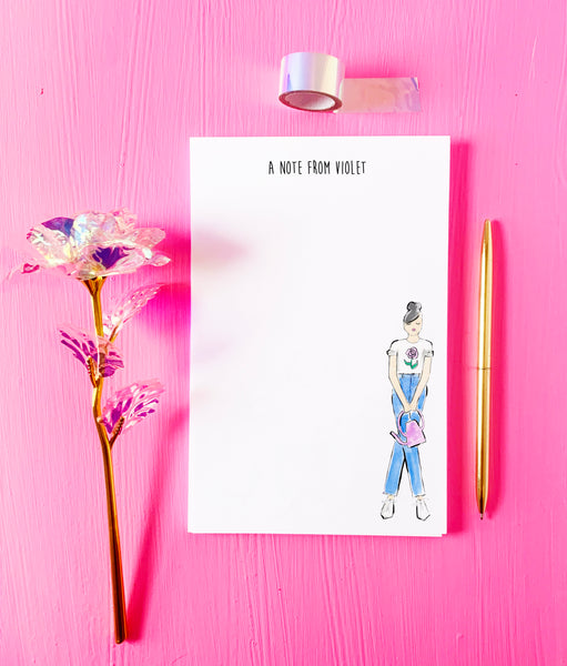 Plant Girl Personalized Notepad