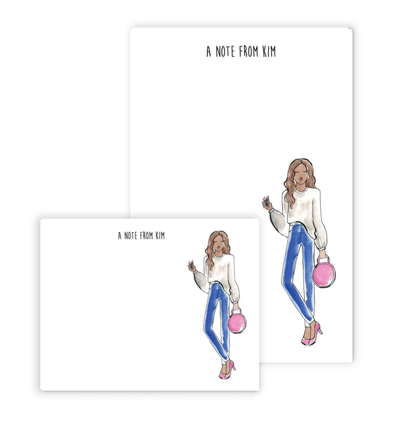 Fashion Girl Personalized Stationery Desk Set