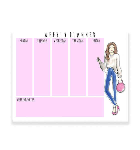 Sweatshirt + Denim Girl Weekly Planner