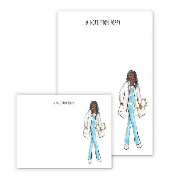 Doctor Girl Personalized Stationery Desk Set