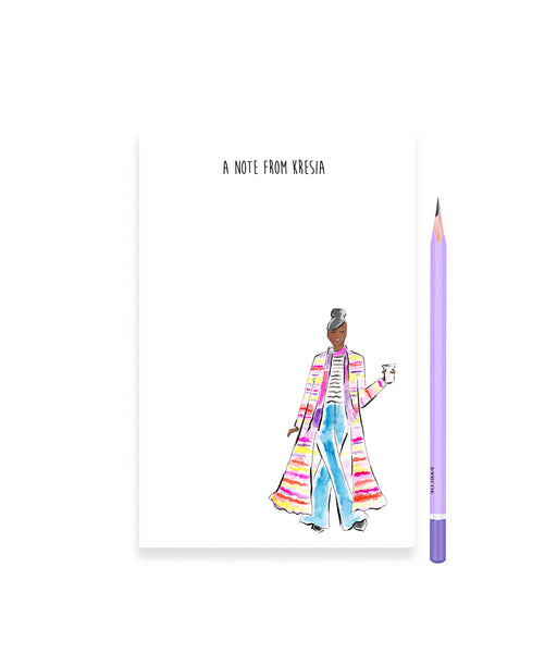 Fall Rainbow Girl Personalized Notepad
