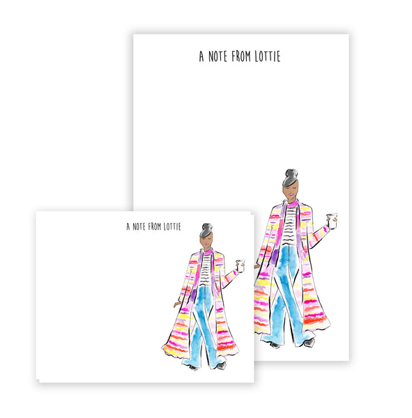 Fall Rainbow Girl Personalized Stationery Desk Set
