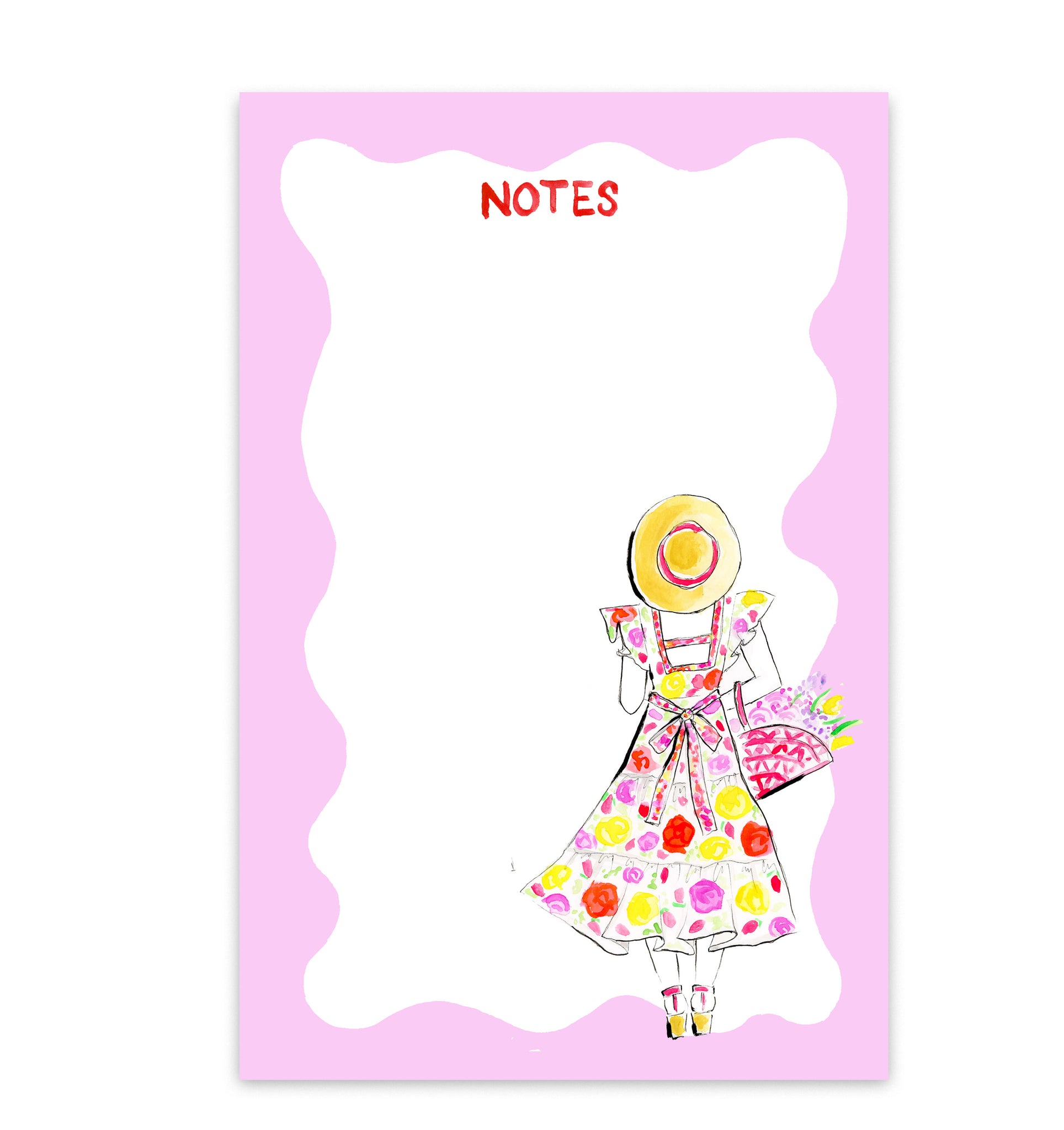 Garden Girl Wavy Notepad (Ready to Ship)