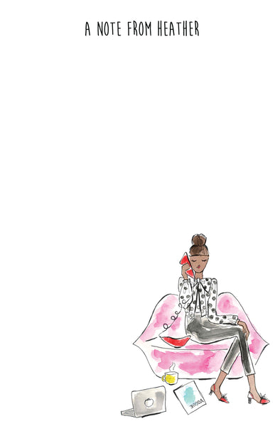 Lip Phone and Couch Girl Notepad