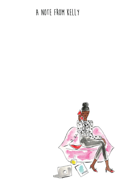 Lip Phone and Couch Girl Notepad