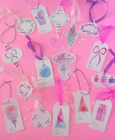 Watercolor Christmas Gift Tags Workshop