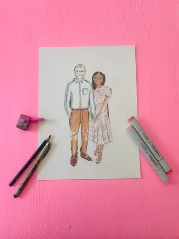 Quick Style Fashion Illustration Sketch/Original Shipped