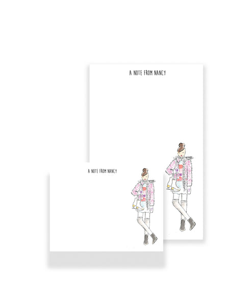 Ice Skating Girl Personalized Stationery Desk Set