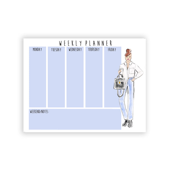 White Shirt + Jeans Girl Weekly Planner
