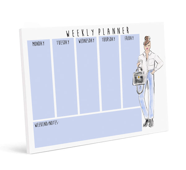 White Shirt + Jeans Girl Weekly Planner
