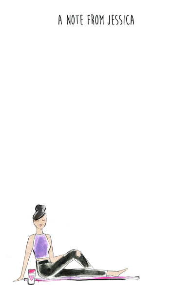 Mat Workout Girl Personalized Notepad