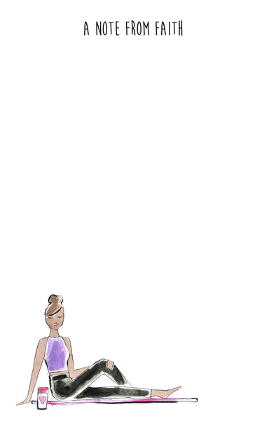 Mat Workout Girl Personalized Notepad