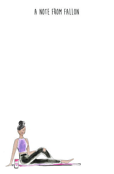 Mat Workout Girl Personalized Notepad