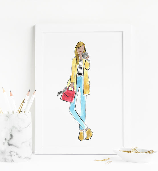Photographer Girl Art Print