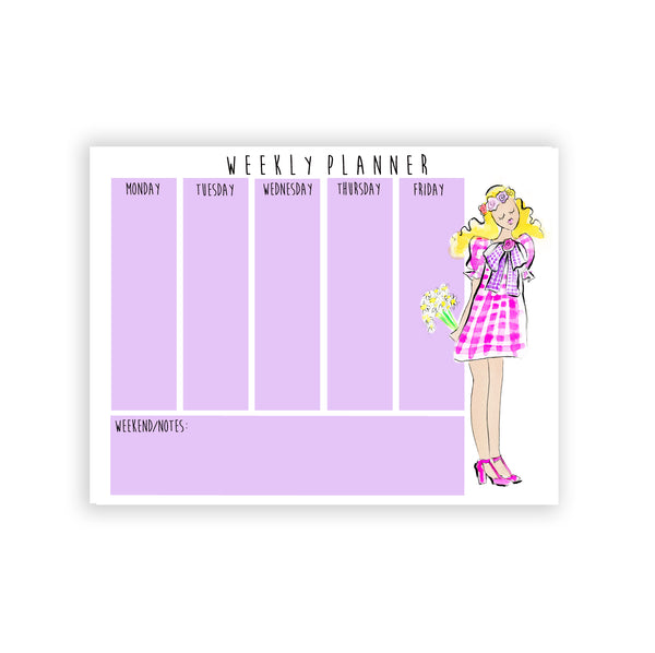 Gingham + Flowers Girl Weekly Planner