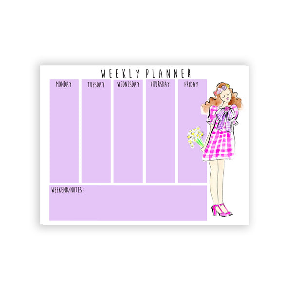 Gingham + Flowers Girl Weekly Planner