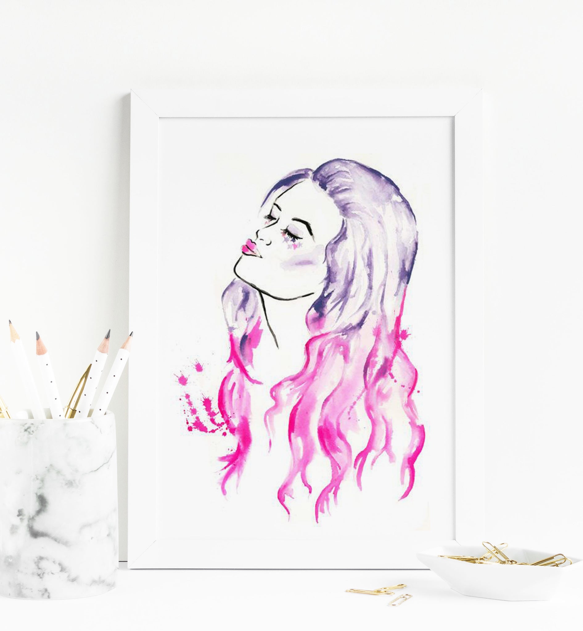 Pink and Purple Day Dreams Art Print