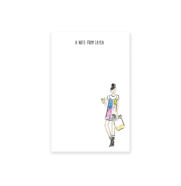 Slip Dress Girl Personalized Stationery Desk Set