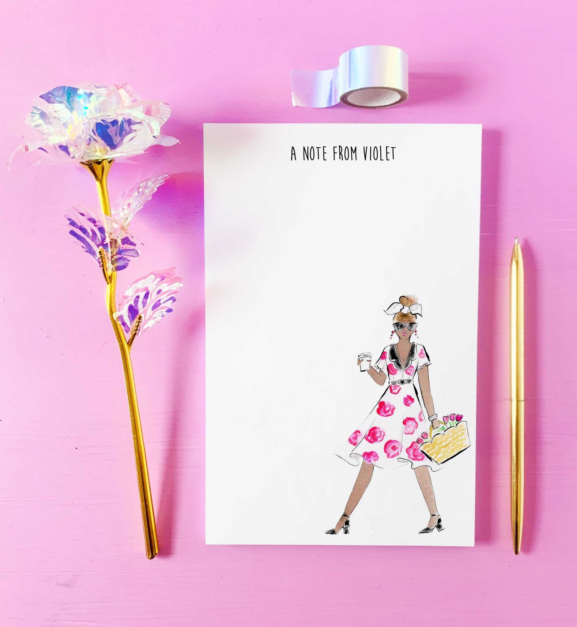 Summer Fashionista Personalized Notepad