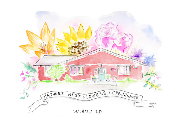 Custom Watercolor House Portrait