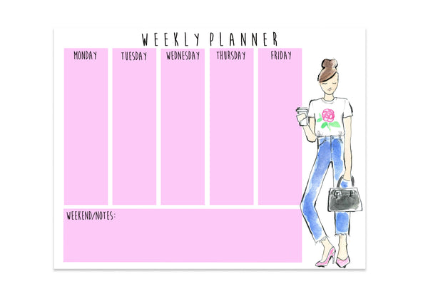 Fashion Tee + Jeans Girl Weekly Planner