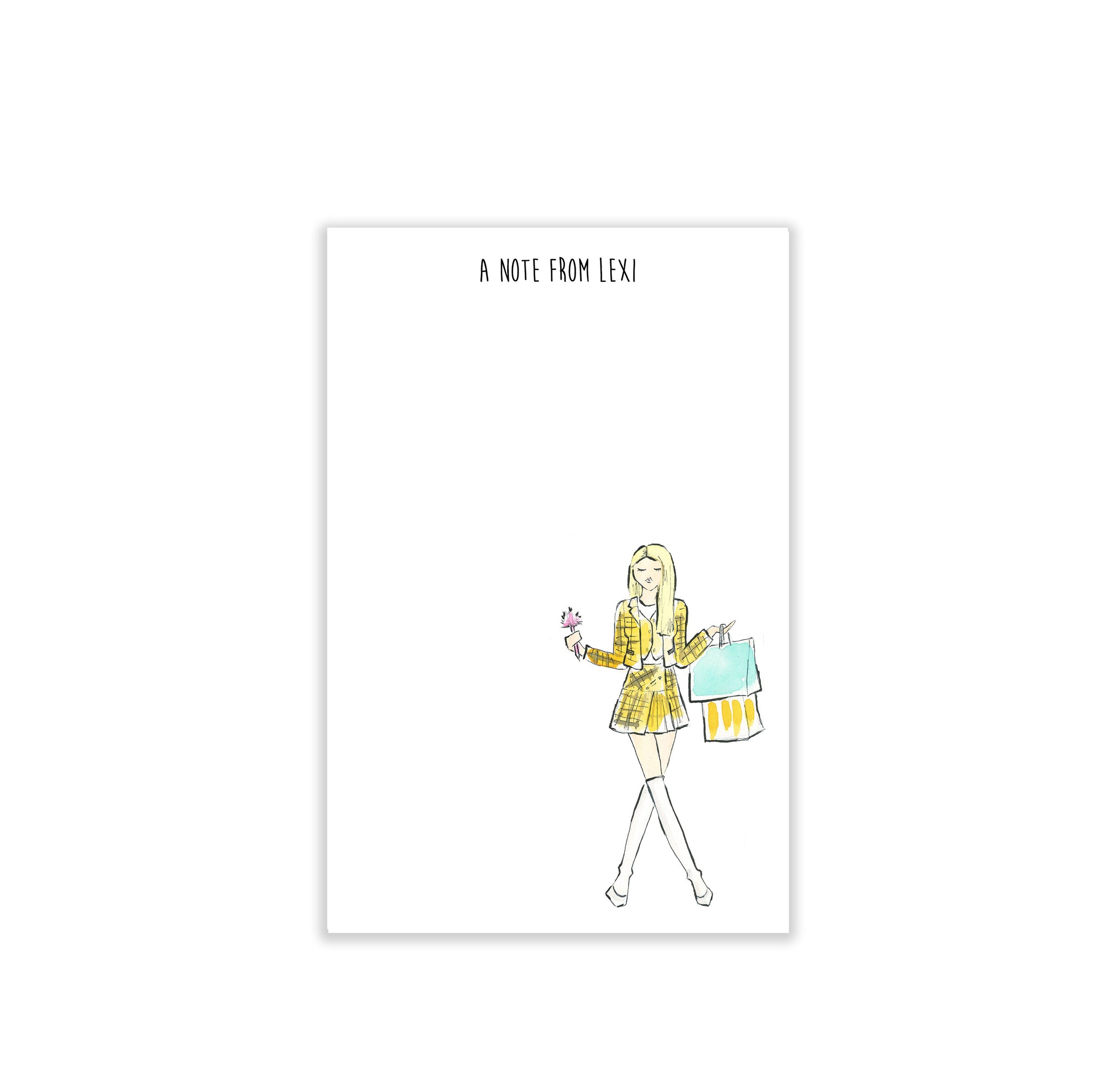 Cher/Clueless Inspired Personalized Notepad