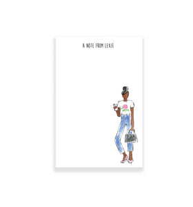 Flower Tee Fashion Girl Personalized Notepad