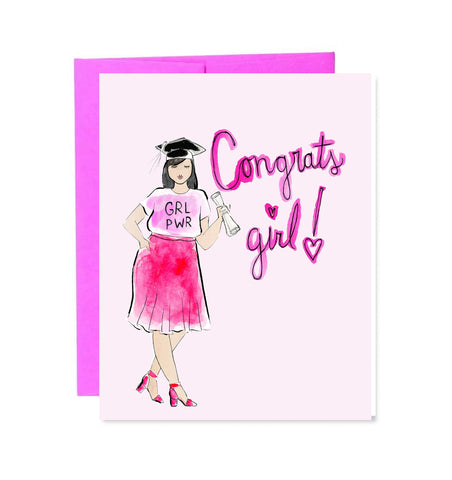 Congrats Girl! Graduation Greeting Card