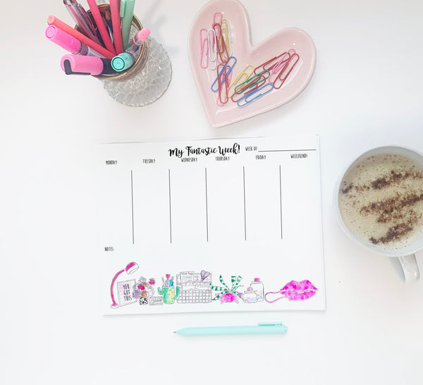 Cute Desk Weekly Planner {Ready to Ship}