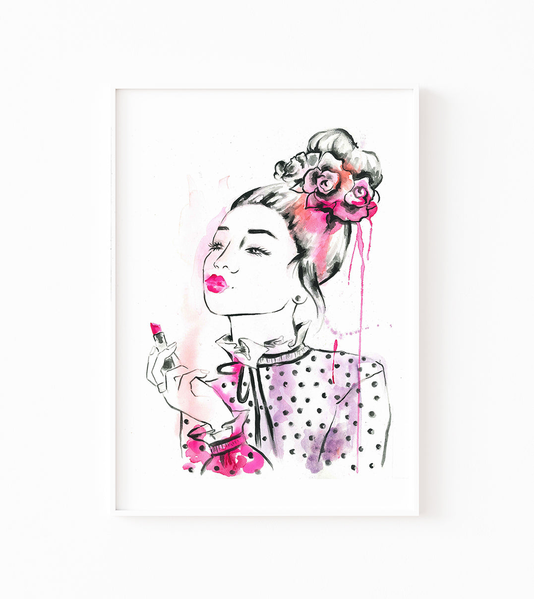 Lipstick Babe Art Print